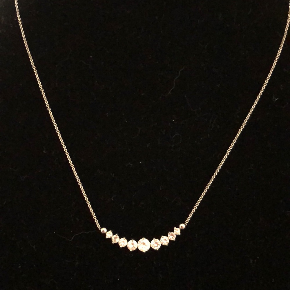 Simple and Elegant Silver and CZ Necklace